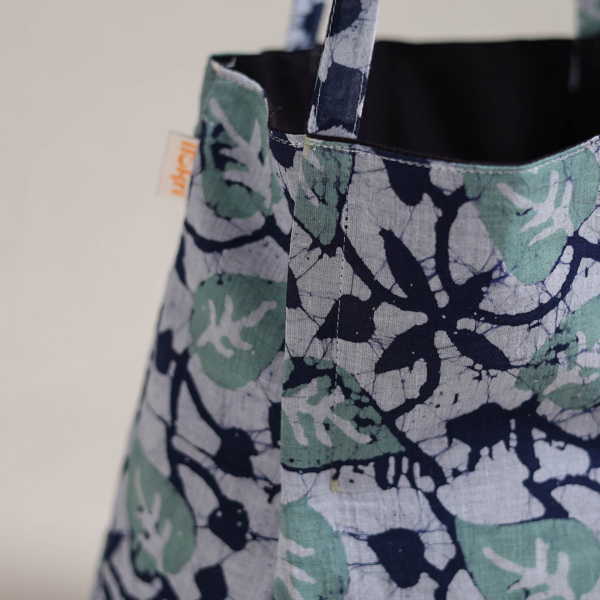 Blue - Eco-Friendly Handmade Cotton Jhola Tote Bag 15