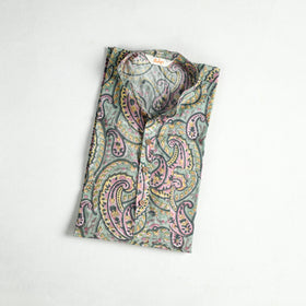 Sanganeri Hand Block Print Cotton Short Men Kurta  05