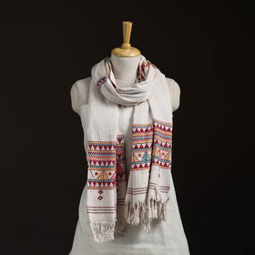 Orissa Tribal Kapadaganda Hand Embroidered Pure Handwoven Cotton Stole 46