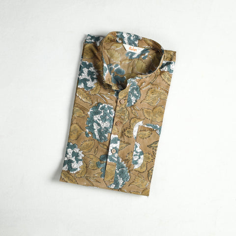 Sanganeri Hand Block Print Cotton Short Men Kurta 04