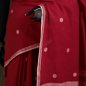 Phulia Jamdani Pure Handloom Cotton Saree with Tassels (Count 92/40) 36