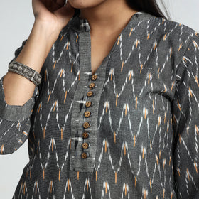 Pochampally Ikat Kurta with Palazzo & Dupatta Set

