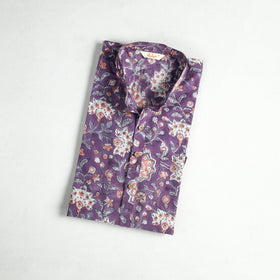 Sanganeri Hand Block Print Cotton Short Men Kurta  06