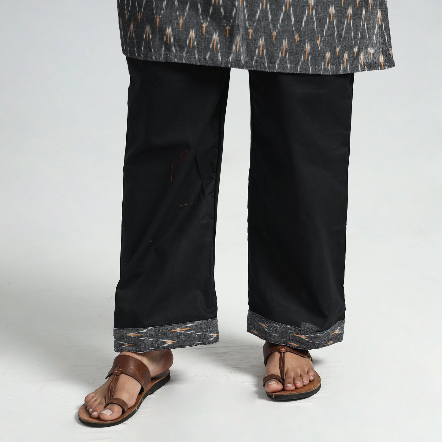 Pochampally Ikat Kurta with Palazzo & Dupatta Set
