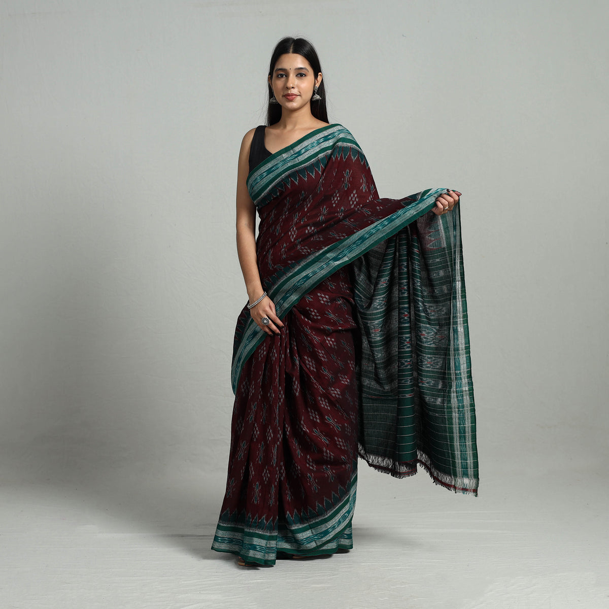 Ikat Weave Handloom Cotton Sambalpuri Saree 36