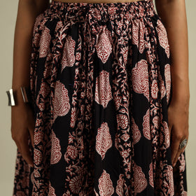 Bagh Hand Block Print 24 Kali Patchwork Cotton Long Skirt 15