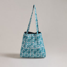 Green - Eco-Friendly Handmade Cotton Jhola Tote Bag 16