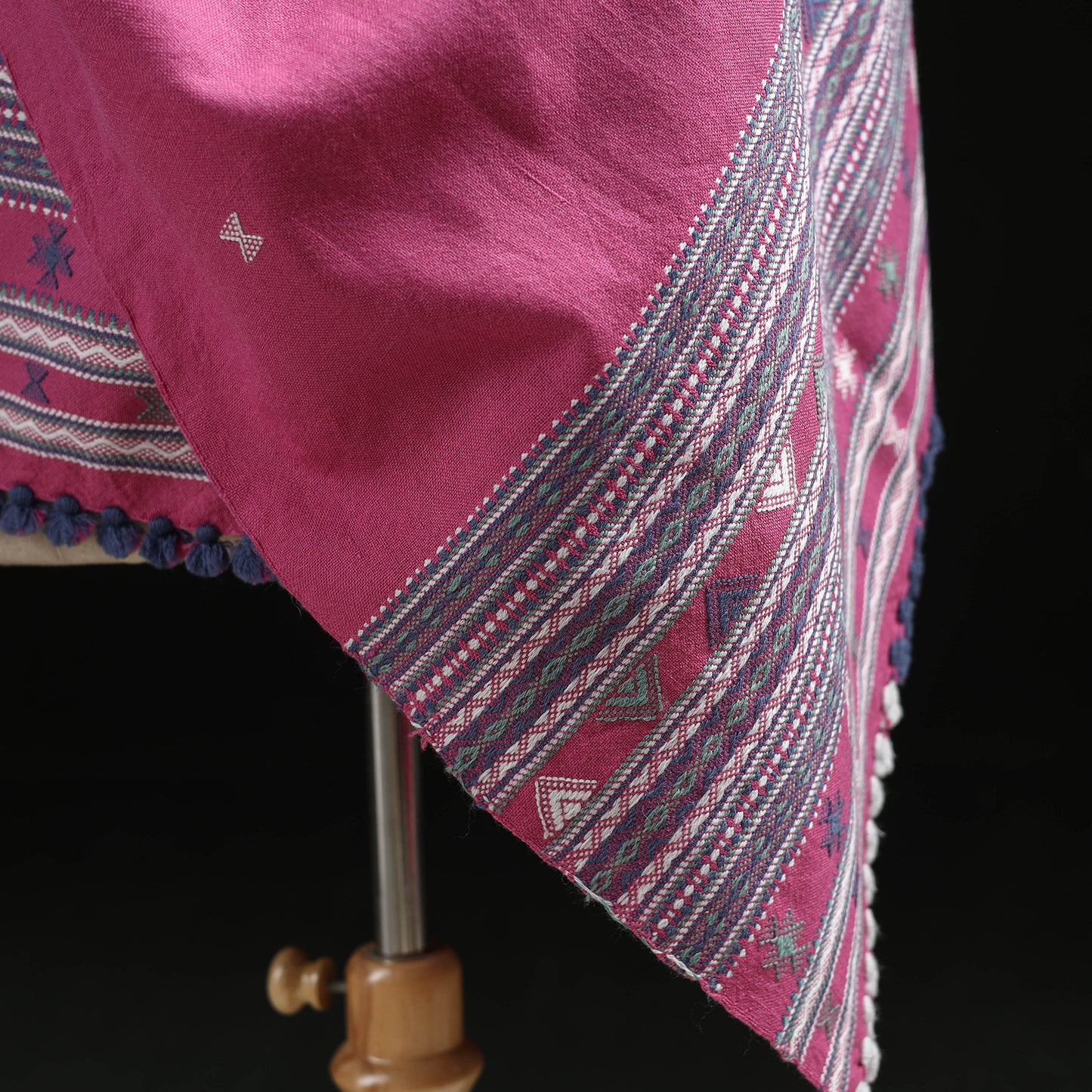 Kutch Handwoven Merino Wool Dhabla Shawl 68
