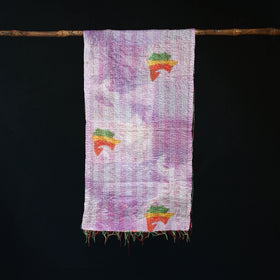 Bengal Kantha Handwork Patchwork Reversible Silk Stole 313