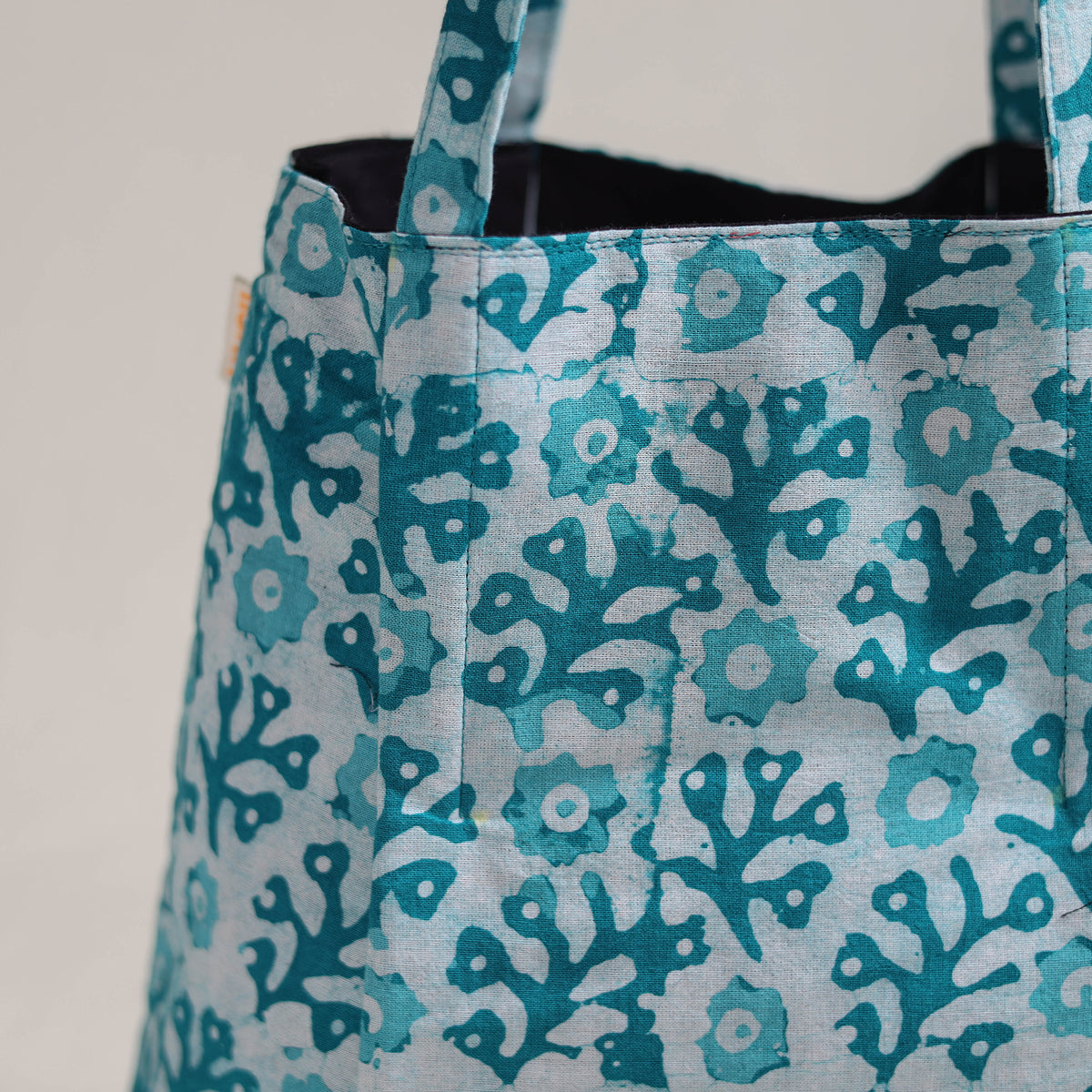 Green - Eco-Friendly Handmade Cotton Jhola Tote Bag 16