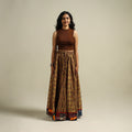 Bagh Hand Block Print 24 Kali Patchwork Cotton Long Skirt 16