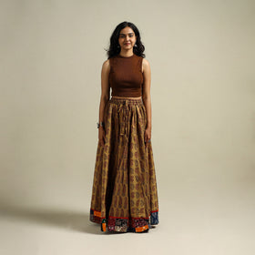 Bagh Hand Block Print 24 Kali Patchwork Cotton Long Skirt 16