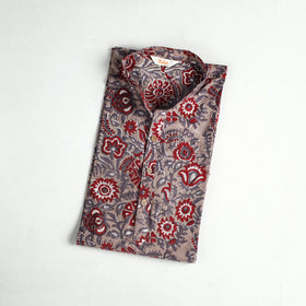 Sanganeri Hand Block Print Cotton Short Men Kurta 03