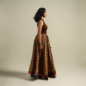 Bagh Hand Block Print 24 Kali Patchwork Cotton Long Skirt 16