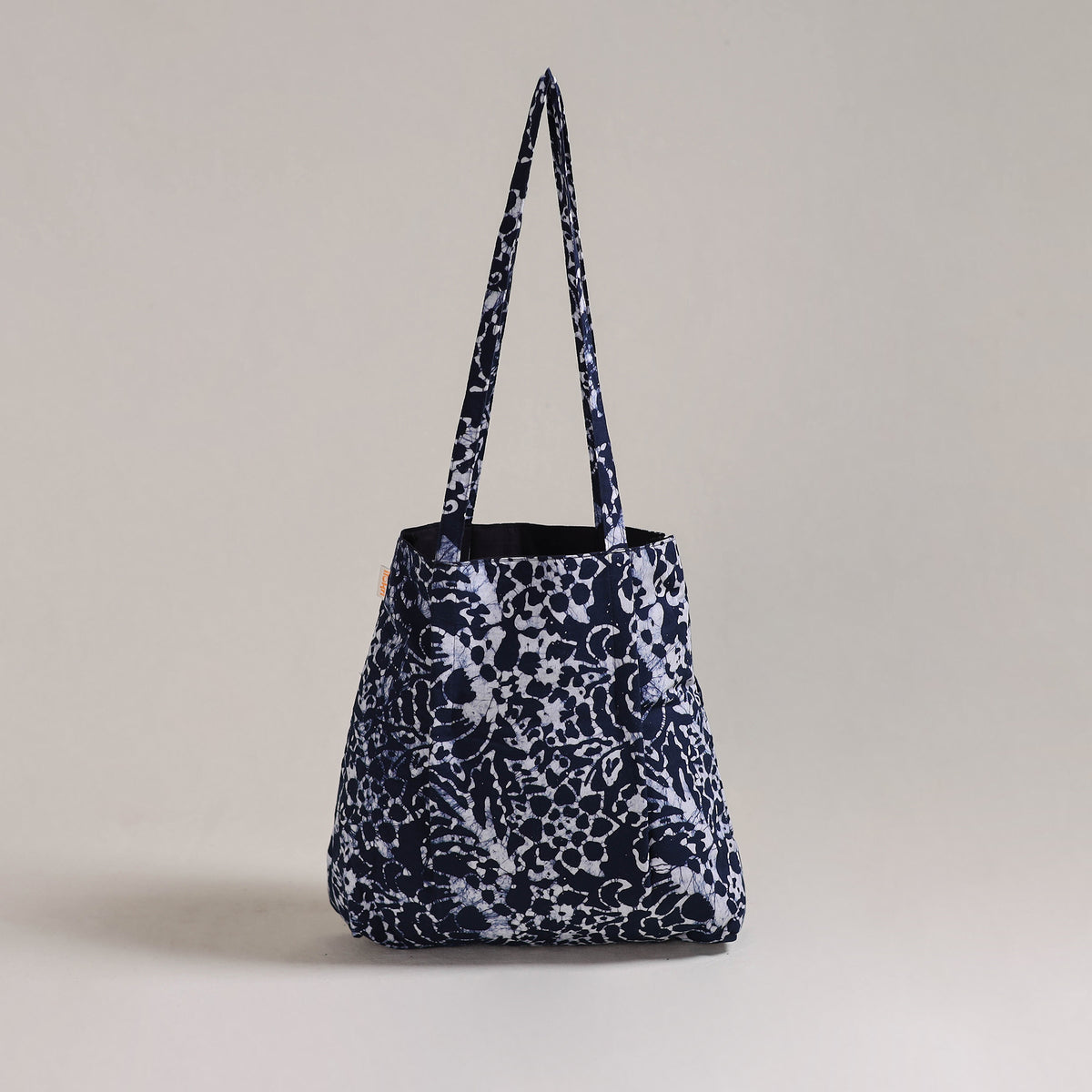 Blue - Eco-Friendly Handmade Cotton Jhola Tote Bag 17