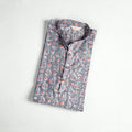 Sanganeri Hand Block Print Cotton Short Men Kurta 13