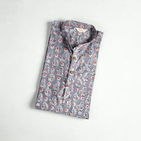 Sanganeri Hand Block Print Cotton Short Men Kurta 13