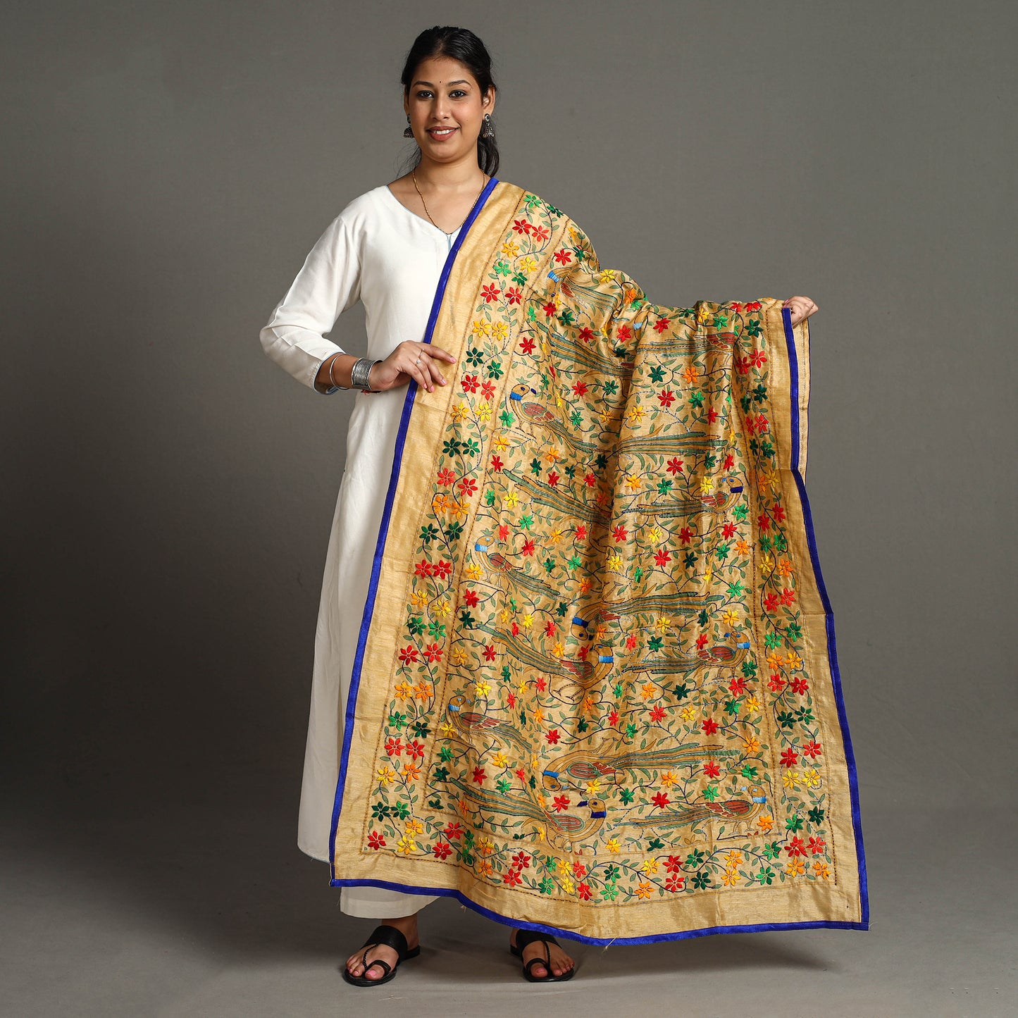 Phulkari Embroidered Dupatta