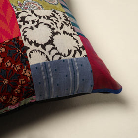 Multicolor Handcrafted Cotton Patchwork Cushion Cover