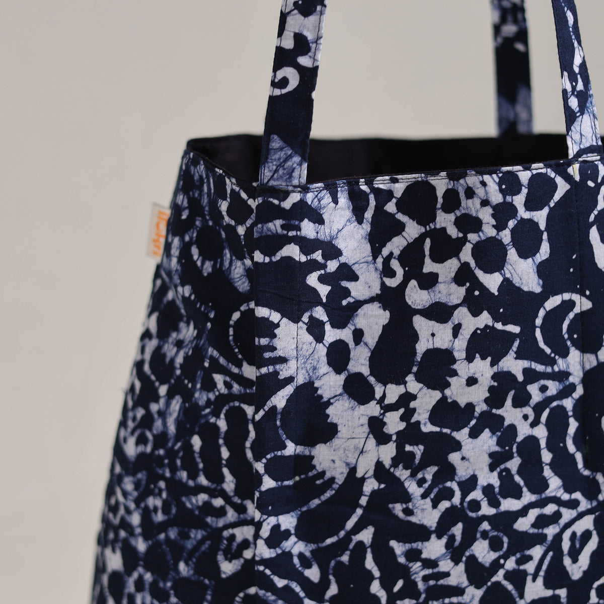 Blue - Eco-Friendly Handmade Cotton Jhola Tote Bag 17