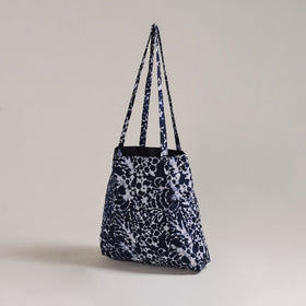 Blue - Eco-Friendly Handmade Cotton Jhola Tote Bag 17