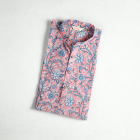 Sanganeri Hand Block Print Cotton Short Men Kurta 14