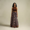 Bagh Hand Block Print 24 Kali Patchwork Cotton Long Skirt 17