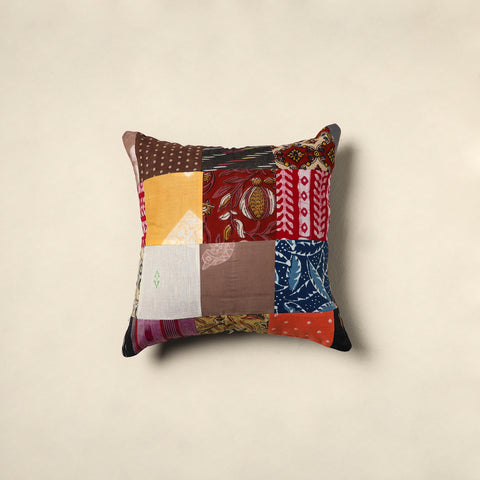 Multicolor - handcrafted cotton patchwork cushion cover 66