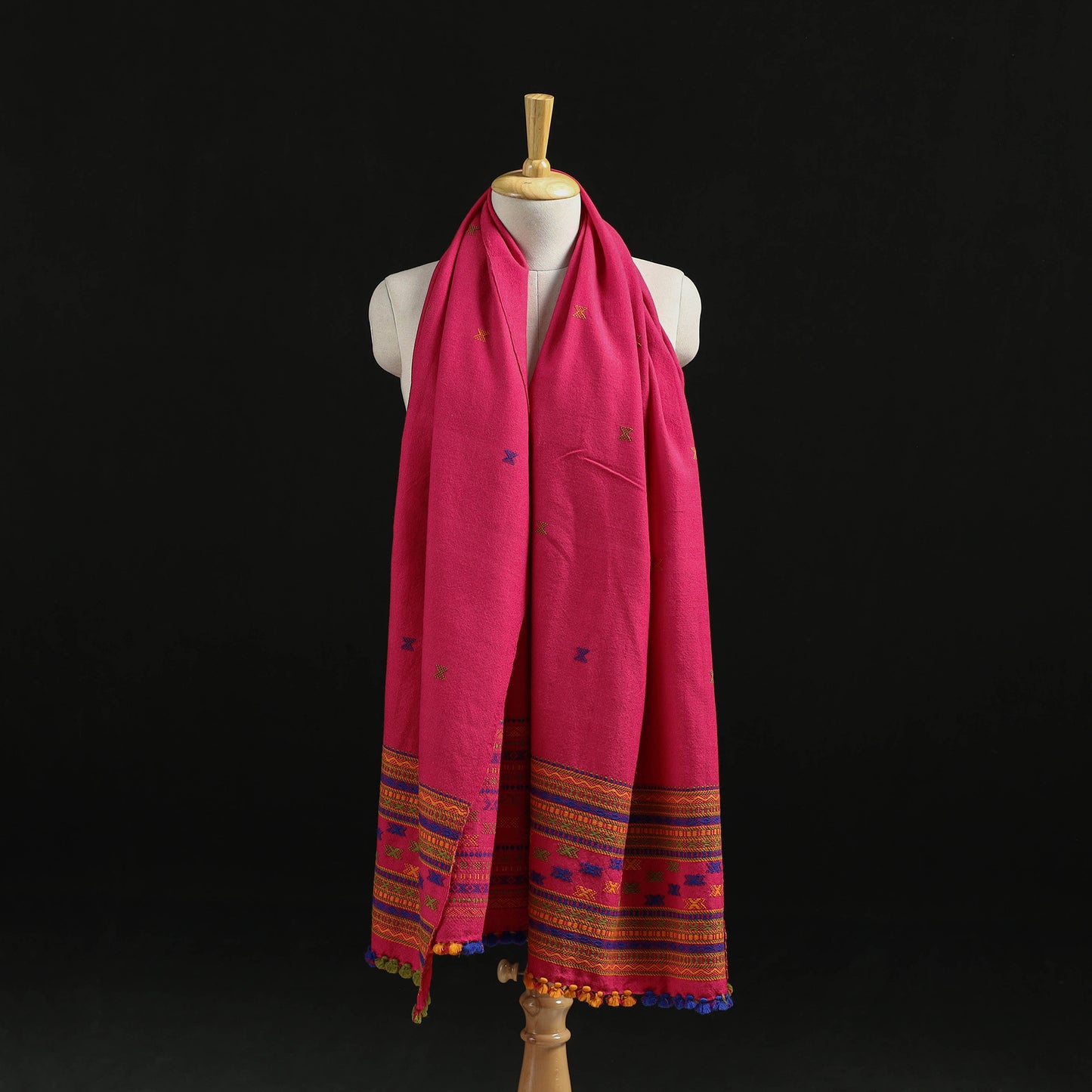 Kutch Handwoven Merino Wool Dhabla Shawl 70