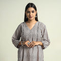 Buy Block Print Cotton Straight Bagh Kurta For Women