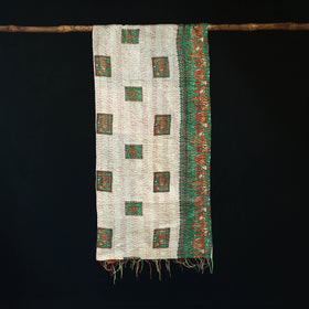 Bengal Kantha Handwork Patchwork Reversible Silk Stole 307