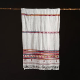 Orissa Tribal Kapadaganda Hand Embroidered Pure Handwoven Cotton Stole 46