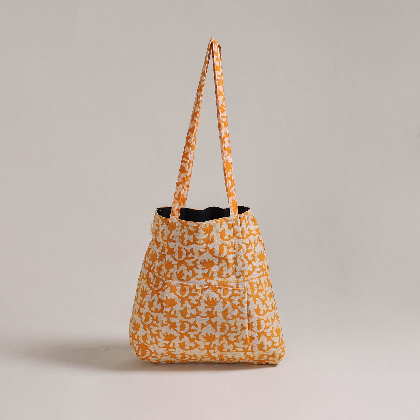 Yellow - Eco-Friendly Handmade Cotton Jhola Tote Bag 19
