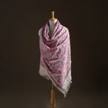 Floral Sanganeri Print Pure Merino Wool Handwoven Shawl 54