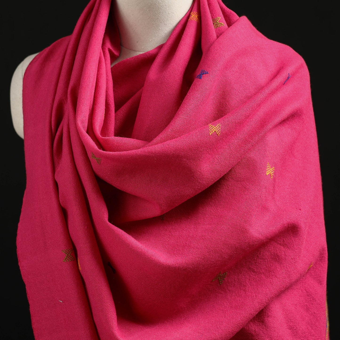 Kutch Handwoven Merino Wool Dhabla Shawl 70