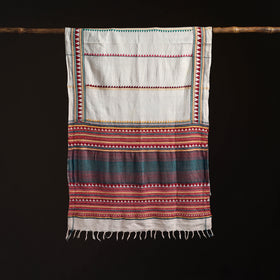 Orissa Tribal Kapadaganda Hand Embroidered Pure Handwoven Cotton Stole 45