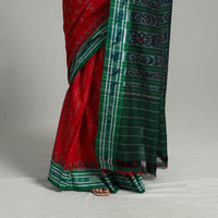 Red - Ikat Weave Handloom Cotton Sambalpuri Saree 37