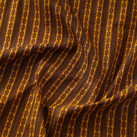 Multicolor - Yellow Brown Chain-Patterned Cotton Sanganeri Print Fabric