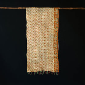 Bengal Kantha Handwork Patchwork Reversible Silk Stole 303