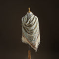 Floral Sanganeri Print Pure Merino Wool Handwoven Shawl 55