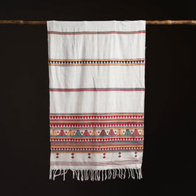 Orissa Tribal Kapadaganda Hand Embroidered Pure Handwoven Cotton Stole 41