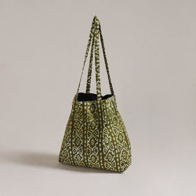 Green - Eco-Friendly Handmade Cotton Jhola Tote Bag 20