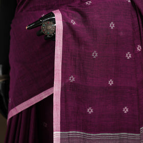 Phulia Jamdani Pure Handloom Cotton Saree with Tassels (Count 92/40) 39