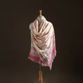 Floral Sanganeri Print Pure Merino Wool Handwoven Shawl 56