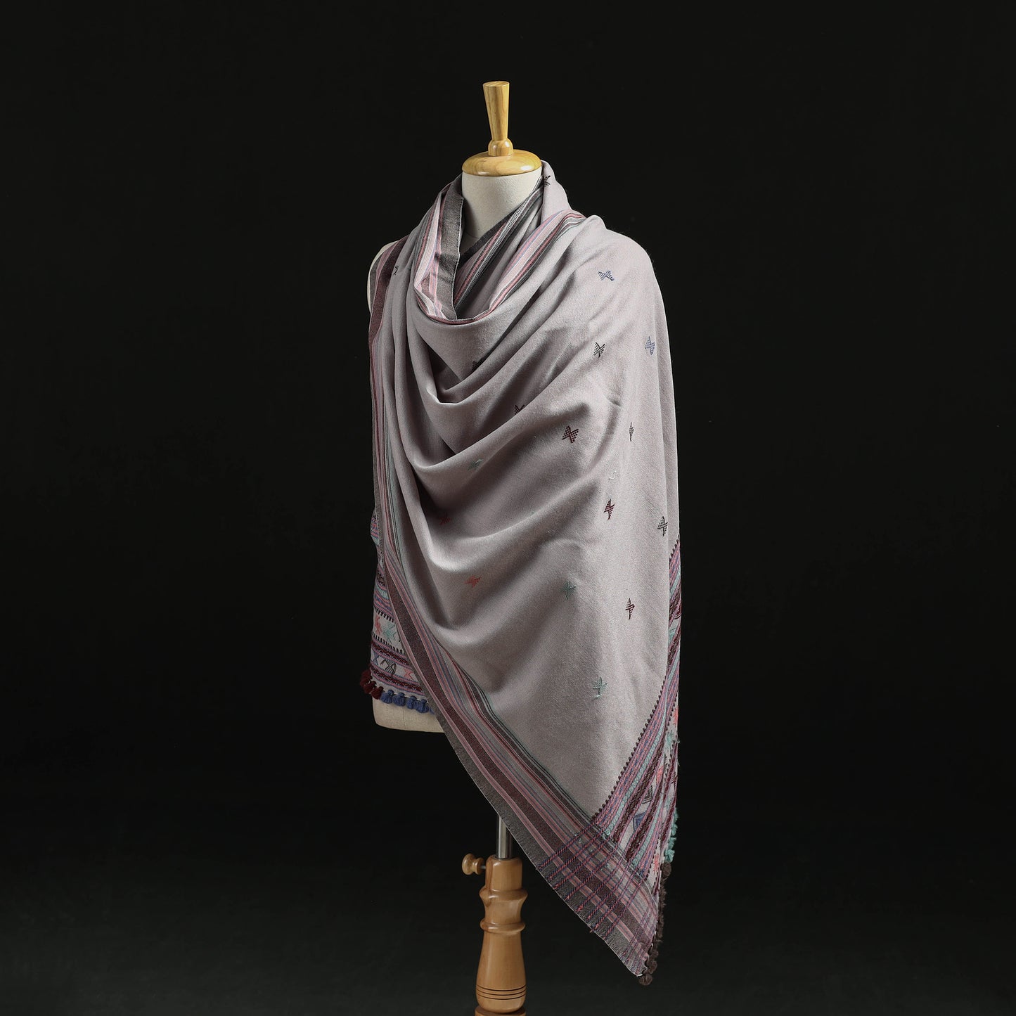 Kutch Handwoven Merino Wool Dhabla Shawl 72