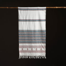 Orissa Tribal Kapadaganda Hand Embroidered Pure Handwoven Cotton Stole 35