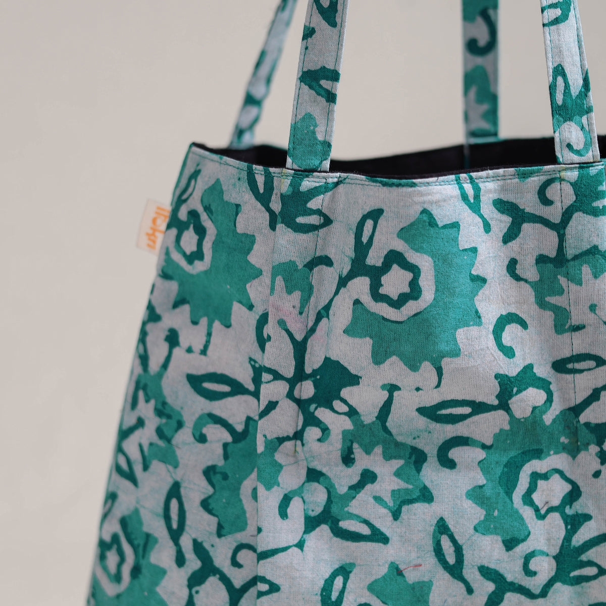 Green - Eco-Friendly Handmade Cotton Jhola Tote Bag 22