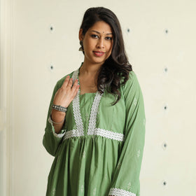 Buy Jacquard Cotton Flared Gher Dress Online at iTokri.com