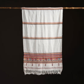 Orissa Tribal Kapadaganda Hand Embroidered Pure Handwoven Cotton Stole 33