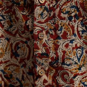 Hand Block Print Natural Dyed Cotton Long Kalamkari Kurta for Men 13